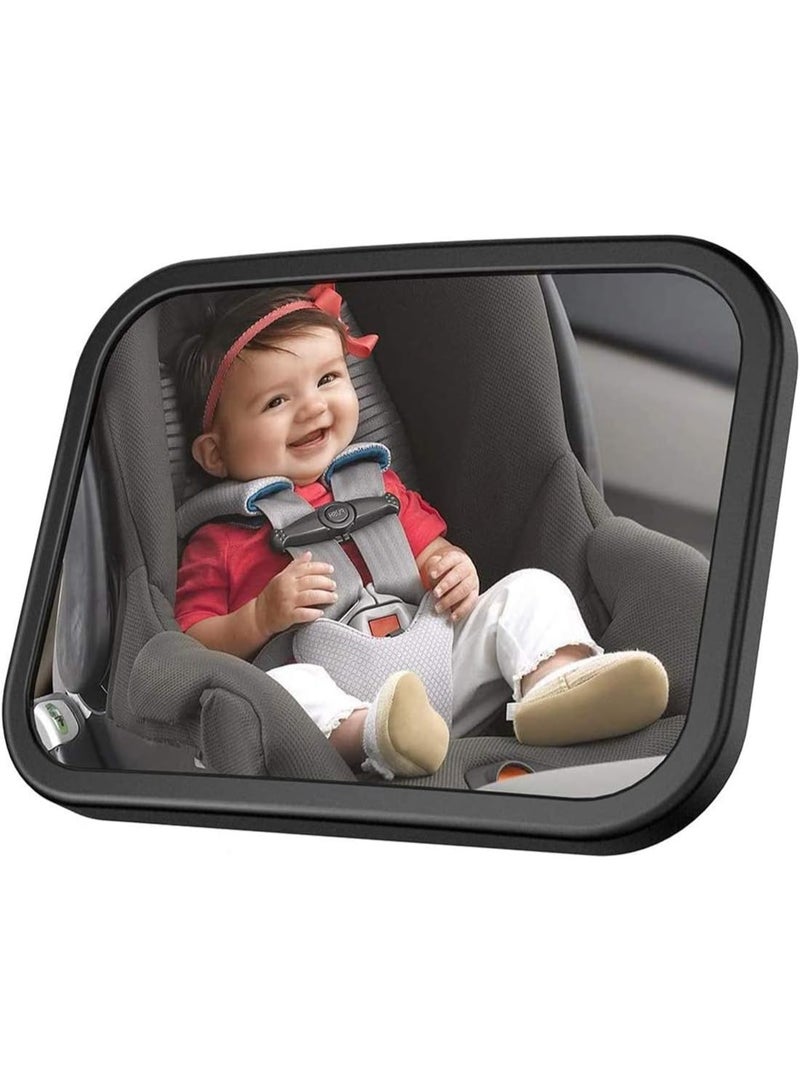 Back Seat Safest Frame Shatterproof Baby Mirror for Car Rear View Baby Car Seat Mirror to See Rear Facing Infants and Babies Baby Car Mirror Backseat Mirror for Baby - Image 4
